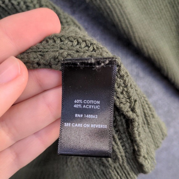 Torrid Women's Knit Sweater Green Plus Size 3 Ribbed Trim Cotton Blend - Picture 10 of 13